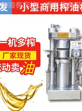 自商用流核动桃榨油机设备斤液压榨油DVL机小型8全动立式压油机