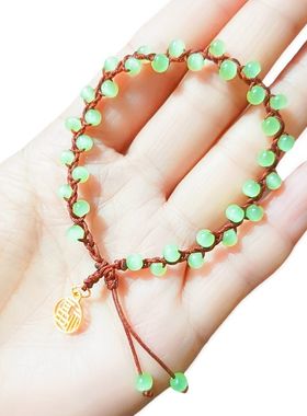 手绳手工diy自制编织绿葡萄手串手链饰品送情侣礼物成品