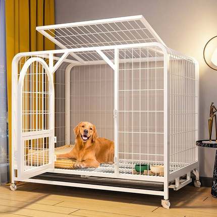 金狗笼子大型犬宠中型小型犬家用物狗狗围栏带厕所分离室内毛狗窝