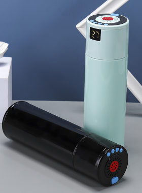 智能音乐水杯保温杯n带收音机触摸报温度音箱防水蓝牙保温杯水杯