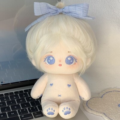 无雪正版20cm棉花娃娃女y 公仔女孩 裸娃 带骨架玩偶娃衣