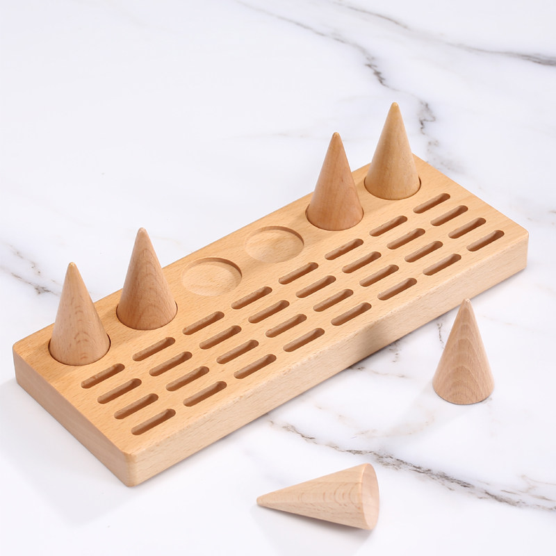 木制首饰陈列展示盘 戒指托架 榉木 珠宝饰品 桌面收纳 木质托盘