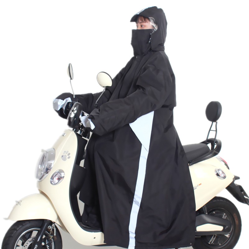 电动摩托车挡风衣服加绒加厚男外套宽松女L骑车防风冲锋衣软壳冬