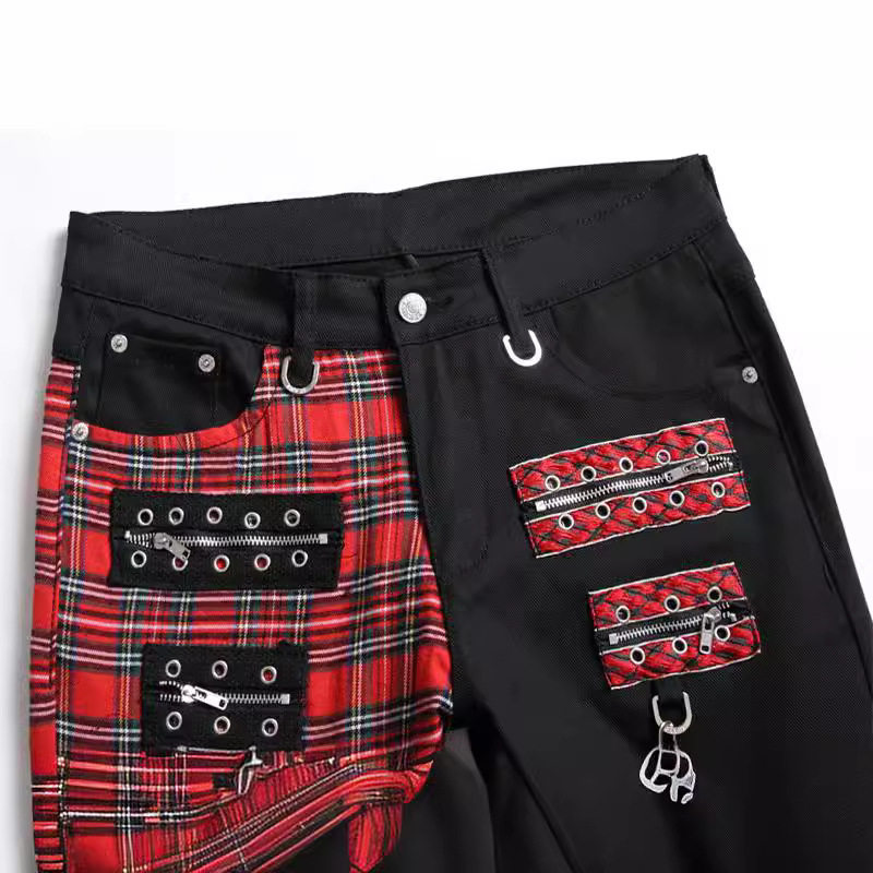 2026men clothes新款韩国防弹少年团同款复古个性绑带男式弹性小
