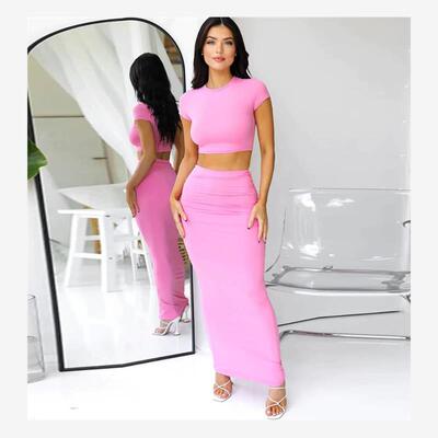 欧美性感T恤包臀半身裙套