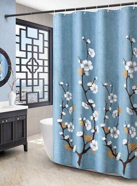 Bathroom shower curtain door partition waterproof cloth