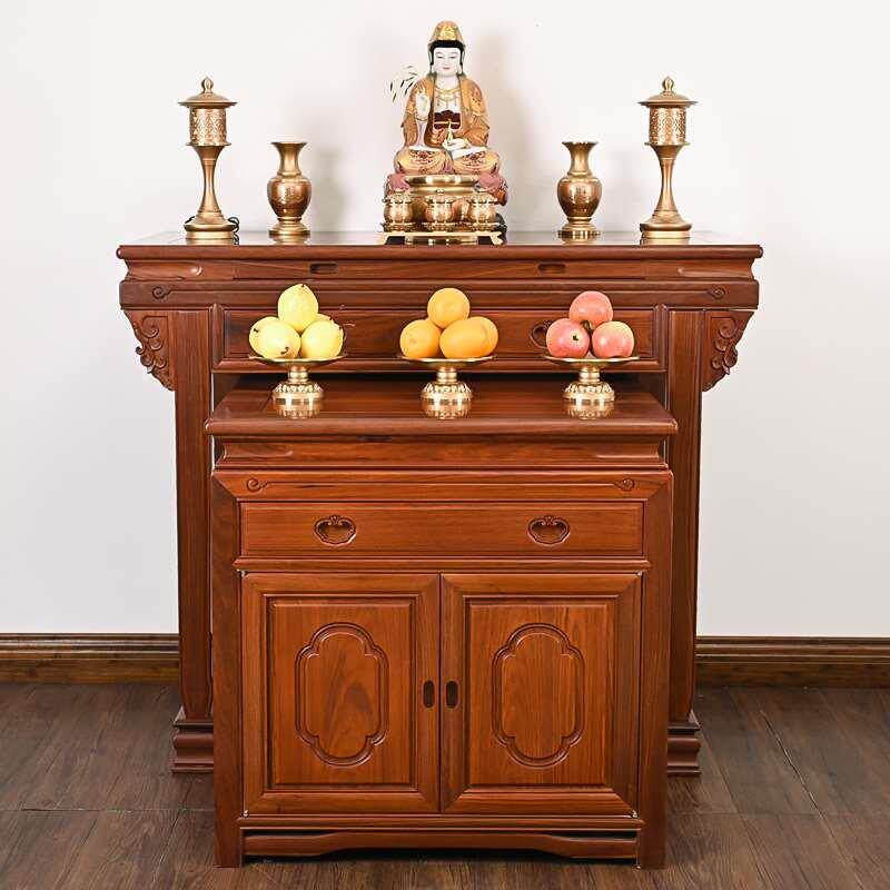 花梨木供桌佛台家用公妈桌农村自建房供佛台佛柜套柜神台经济型