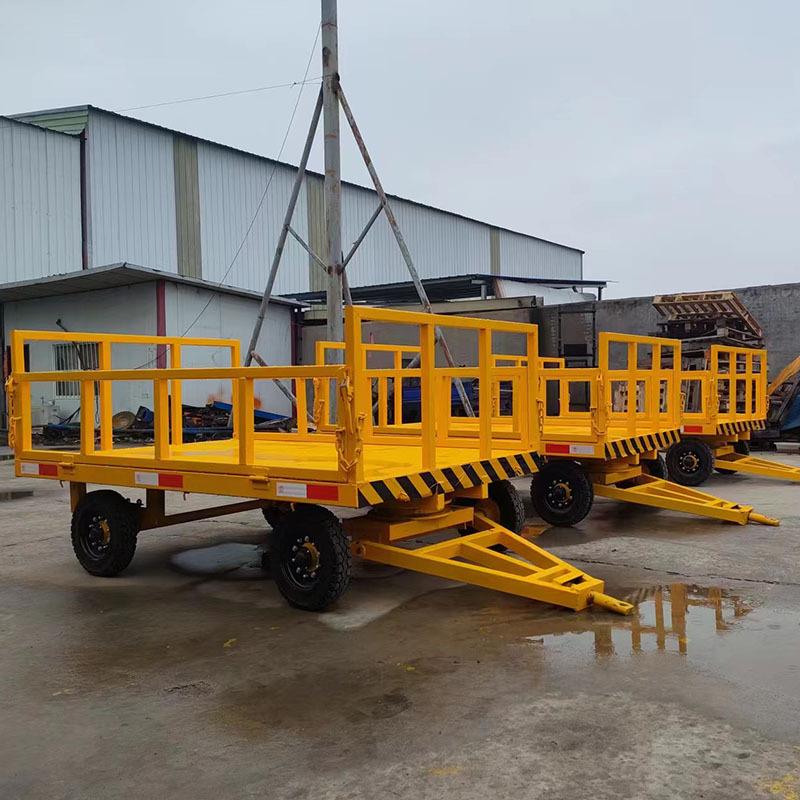 销售重型围栏平板拖车 全挂物流牵引车 工厂运输重型拖车