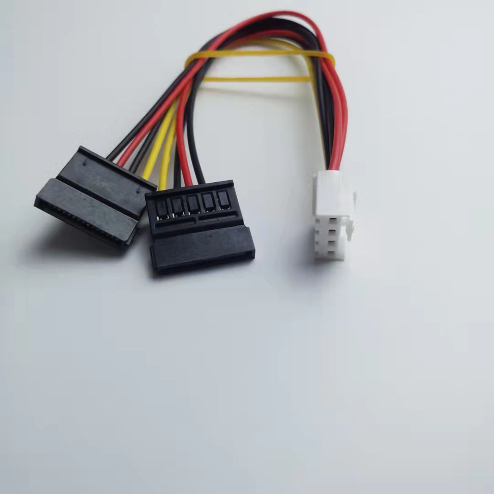 录像机一分二双硬盘供电线