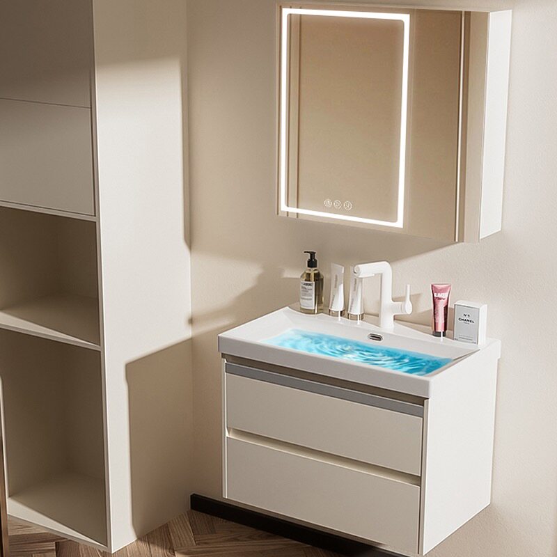 恒洁金属铝合金不锈钢浴室柜海洋盆全包背板智能补光除雾2523J