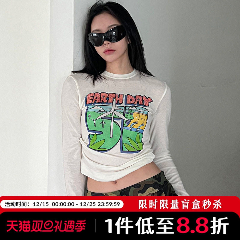 Mathieu圆领长袖T恤显瘦打底衫