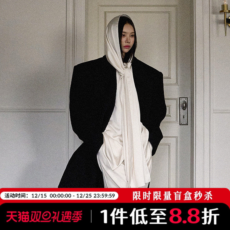 Mathieu围巾领衬衫别致气质衬衣