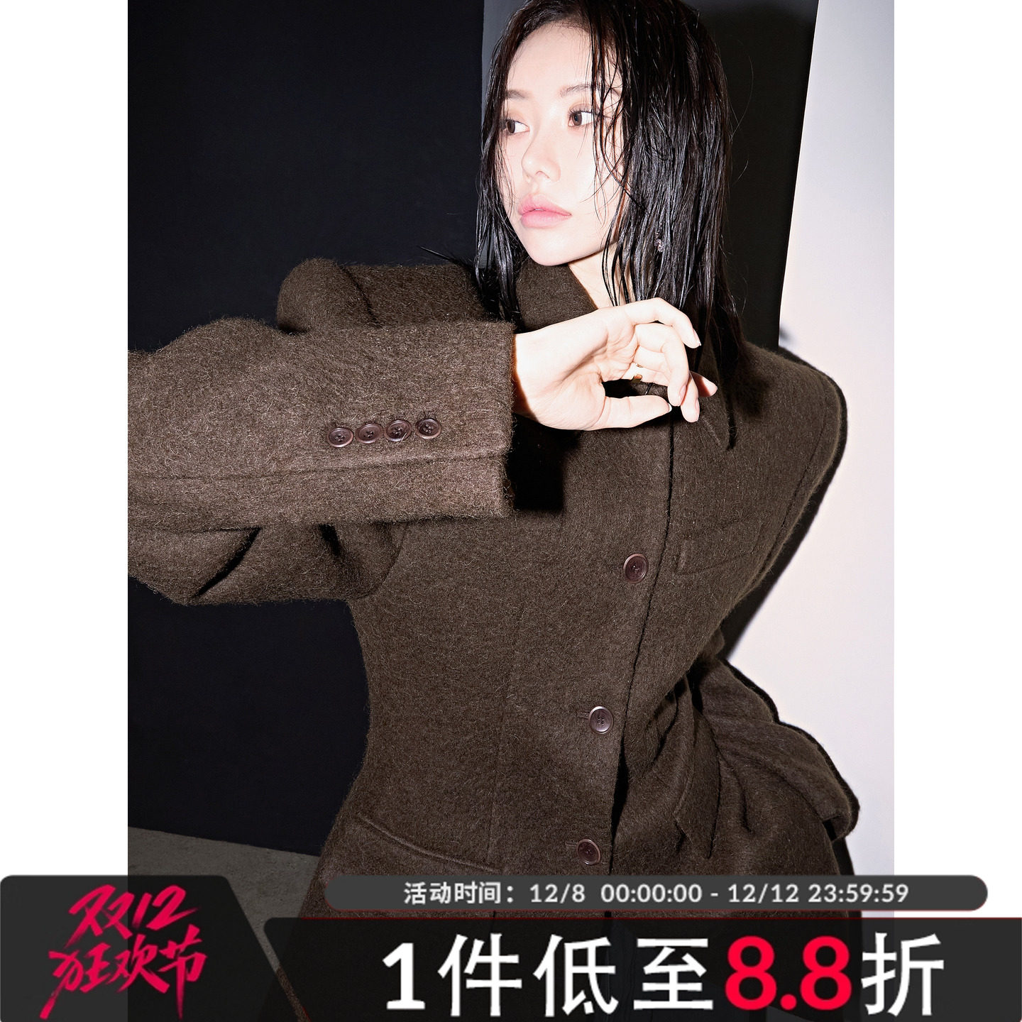 韩国中长款羊毛大衣Mathieu羊毛