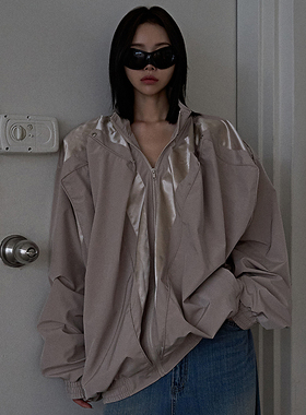 Mathieu韩国时尚立领风衣外套女春季新款高级感休闲宽松短款上衣