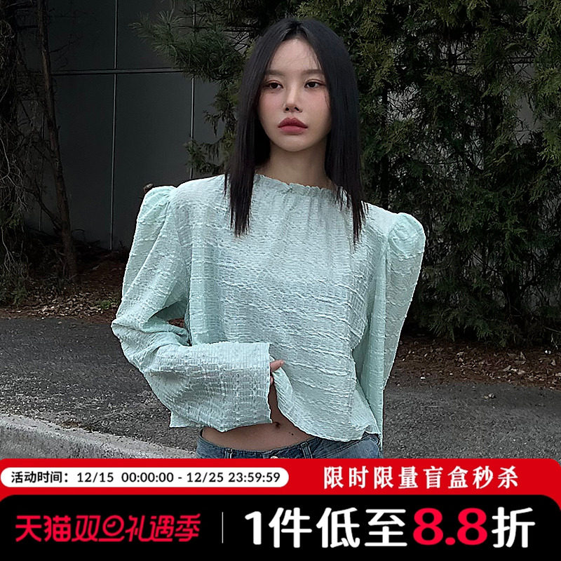 Mathieu泡泡袖褶皱长袖