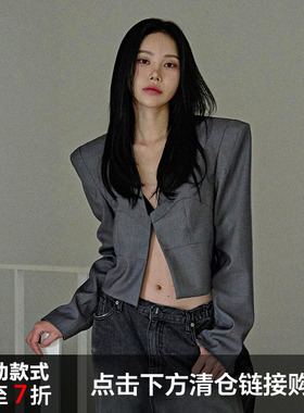 Mathieu韩国洋气短款外套女春季高级感小西装气质小个子上衣薄款