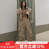 卫裤 Mathieu韩国大灯家时尚 连帽卫衣外套束脚休闲裤 女新款 冬 套装