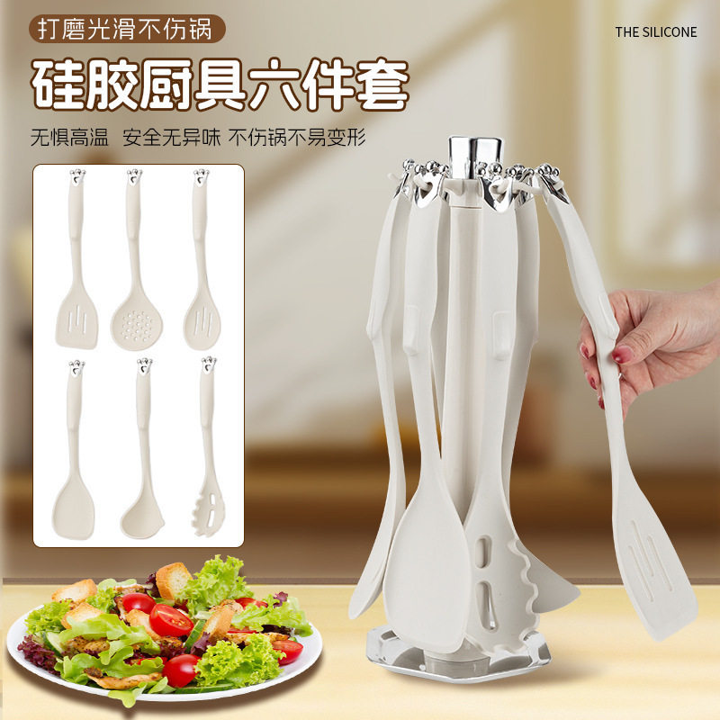 硅胶厨具套装 不粘锅专用炒菜铲子耐高温硅胶锅铲食品级硅胶家用图片