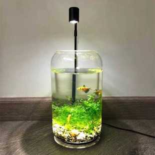 LED微景观灯白光亚克力生态瓶灯造景鱼缸灯水族植物补光灯苔藓灯