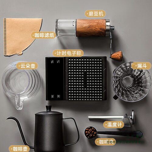 手磨手冲咖啡壶套装入门家用便携户外手摇机咖啡豆研磨器具咖啡机