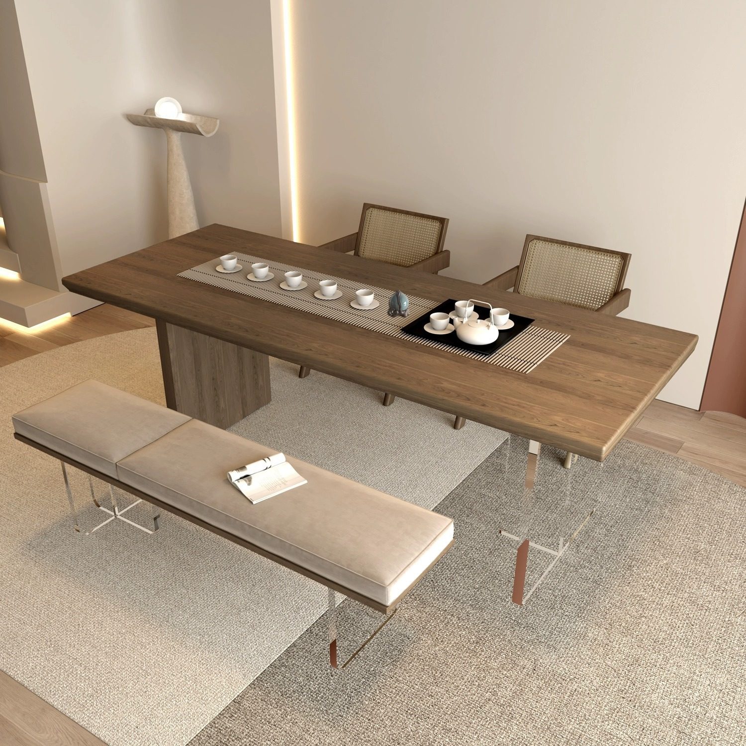 亚克力悬浮茶桌现代简约办公室原木大板桌洽谈桌实木泡茶桌椅组合,橡塑材料及制品,其他塑料制品,淘宝优惠券,粉丝福利购,淘宝优惠卷