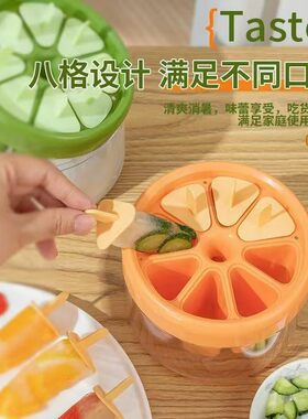自制冰淇淋模具制作简单易清洗便携家用易脱模八格设计雪糕模具