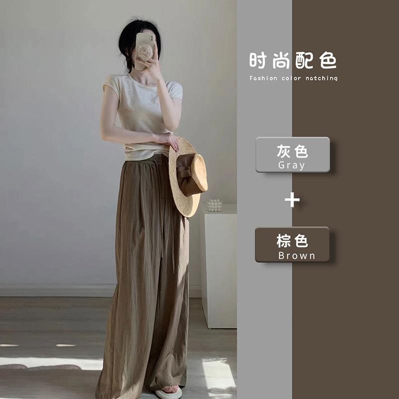 茶系搭一整套夏女微款胖港穿味时尚炸街温新柔2026高级感两T1324