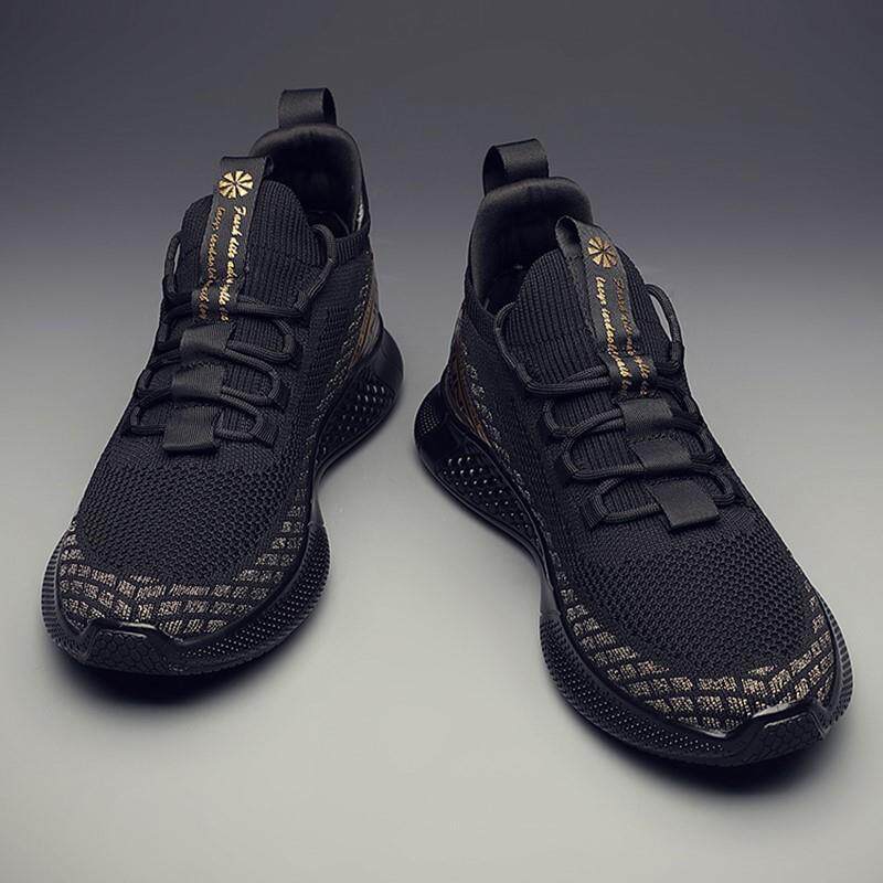 高档男鞋夏季透气飞织鞋薄款运动鞋男款轻便软底防臭休闲跑步潮鞋