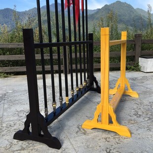 十八般兵器架实木多孔落地式武术器械G托架关公刀架红缨枪棍展示