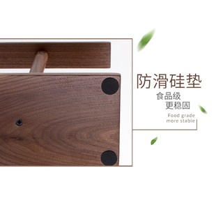 创意黑胡桃耳机架 实木耳麦支架展示架子实木耳机架 头戴耳机挂架