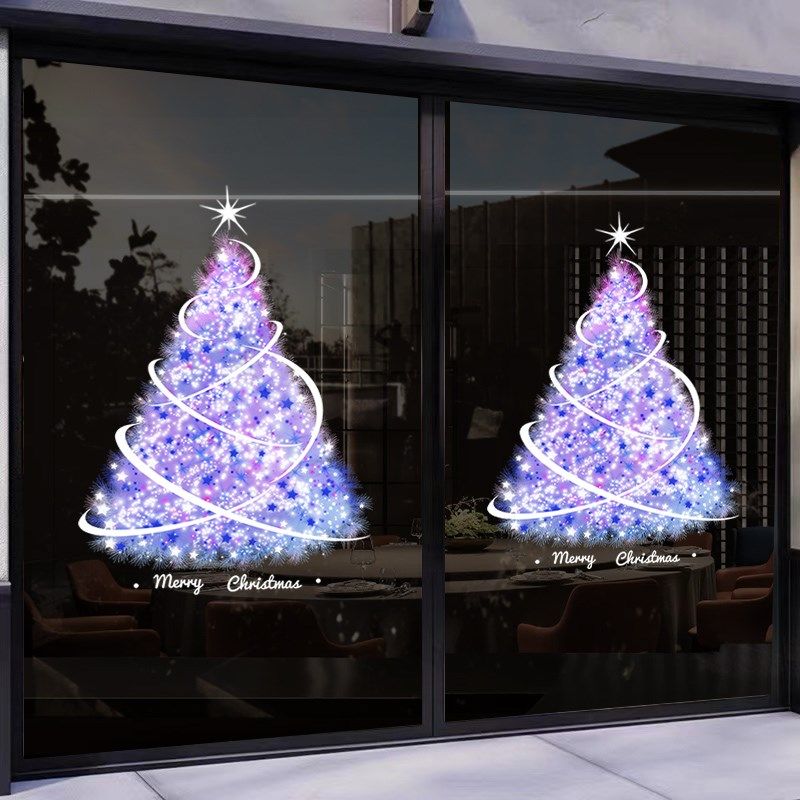 2025圣诞装饰品圣诞树节日氛围场景布置商场店铺橱窗贴纸玻璃门贴,节庆用品/礼品,圣诞装饰品,淘宝优惠券,粉丝福利购,淘宝优惠卷