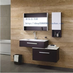 美式 浴室柜落地J实木仿古浴室柜橡木055 卫浴柜洗手盆柜洗漱台欧式