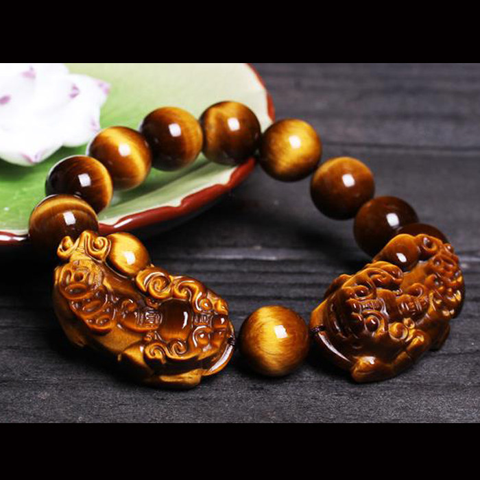 天然黄虎眼石貔貅手链 虎眼石双貔貅手串 虎睛石皮丘手串,饰品/流行首饰/时尚饰品新,手饰/手串,淘宝优惠券,粉丝福利购,淘宝优惠卷