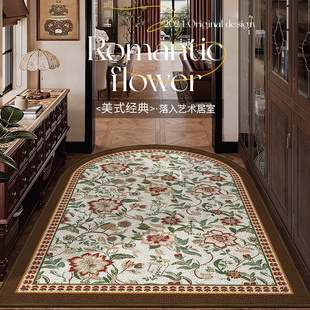 美式复古入户门地垫进门玄光防滑脚垫大门前高级感门垫可裁剪耐脏