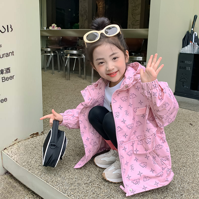 女童冲锋衣外套秋装2023新款儿童春秋款风衣洋派女孩休闲连帽上衣,童装/婴儿装/亲子装,普通外套,淘宝优惠券,粉丝福利购,淘宝优惠卷