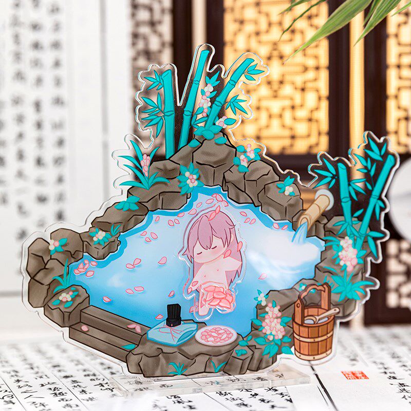 代号鸢袁基心纸i君泡温泉立牌花瓣二次元创意亚克力桌面摆件摆台