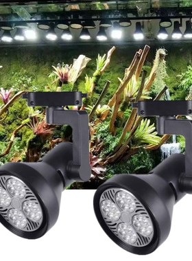植物生长灯ledk雨林缸家用造景轨道射灯水陆水草全光谱苔藓补光灯