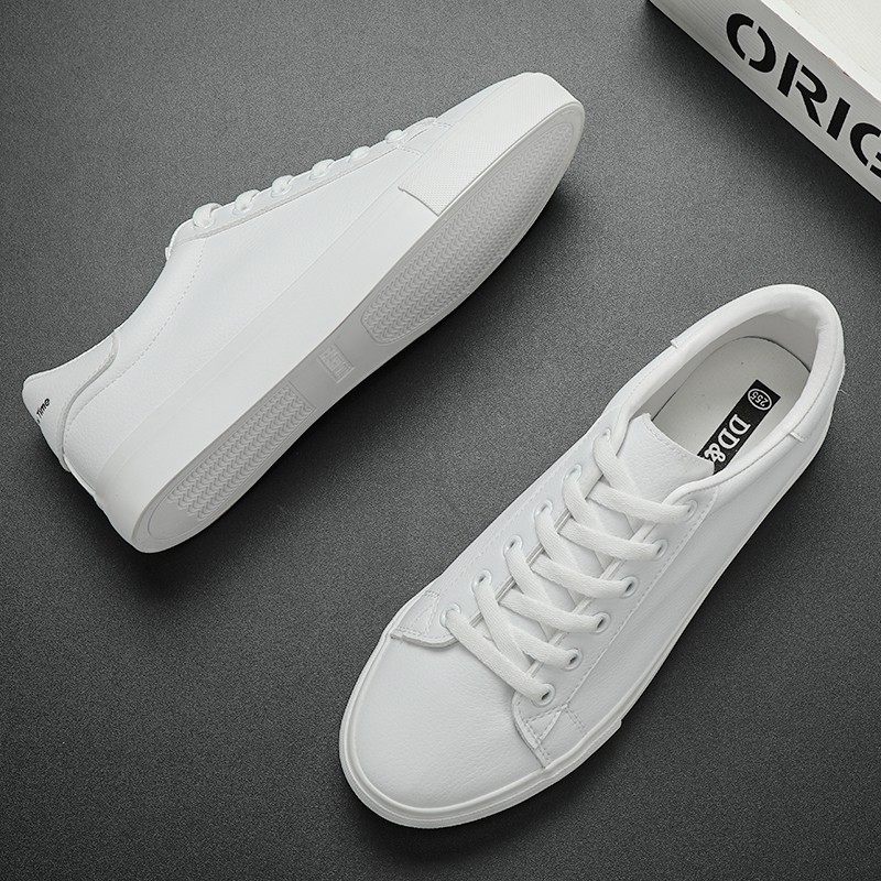 休闲男鞋韩版潮平板鞋2021年秋季新款百搭超纤皮防水青年小白鞋男,流行男鞋,休闲板鞋,淘宝优惠券,粉丝福利购,淘宝优惠卷