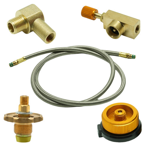 户外炉连接管配件阀门金属编织软管更换漏气配件分体式野营炉配件