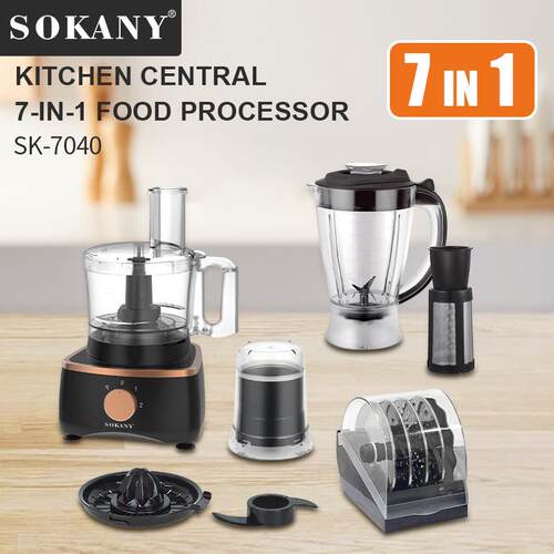 跨境SOKANY7040榨汁机多功能七合一破壁机料理机搅拌机果汁辅食机