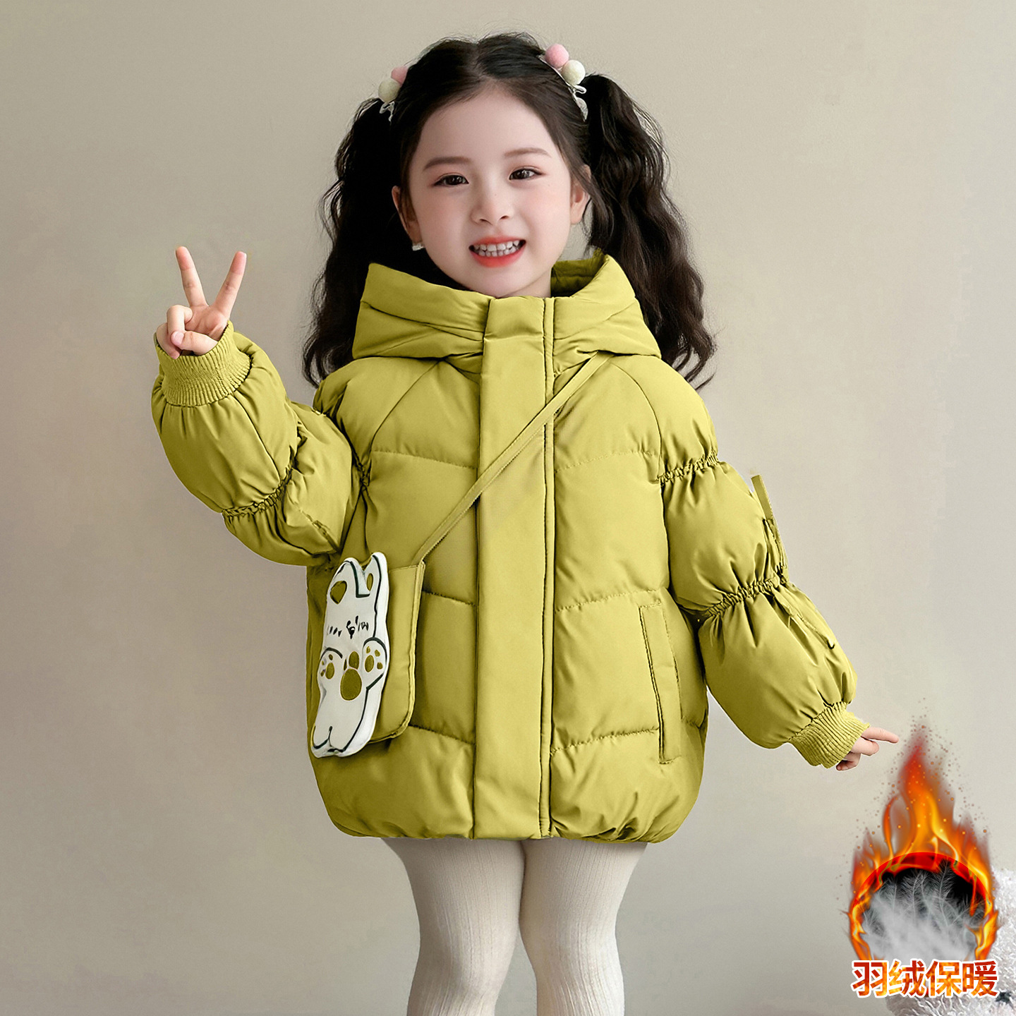 女童羽绒服冬装加厚保暖