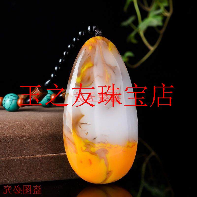 新疆和田玉羊脂白玉洒金原石手把件金丝玉男女鸡油黄沁黄皮把玩件