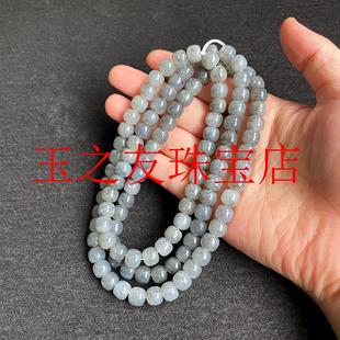新疆和田玉青花玉石老型珠挂链男款颗玉石佛珠项链吊坠挂件配饰链