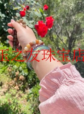 库里蓝高冰种马料玉髓透款镯子正圈晴水玛瑙远山黛手镯高级感女款