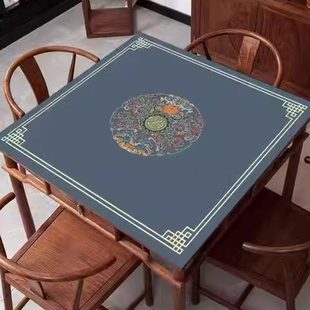 烦正方形专用毯纸桌垫打台面桌布消手搓扑克牌布麻音麻将桌加厚牌