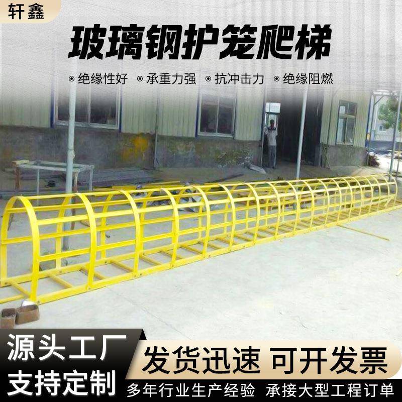 玻璃钢爬梯操作平台楼梯扶手罐区斜梯厂家走廊护栏玻璃钢爬梯护笼