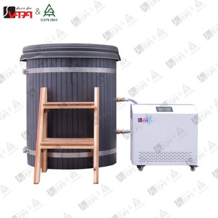 工厂发货 新款 水辽冰桶 304不锈钢带外置冷水机 桑拿浴桶 单人