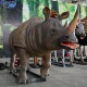 仿真动物犀牛模型商场景区博物馆展览动态雕塑格彩文化厂家定制