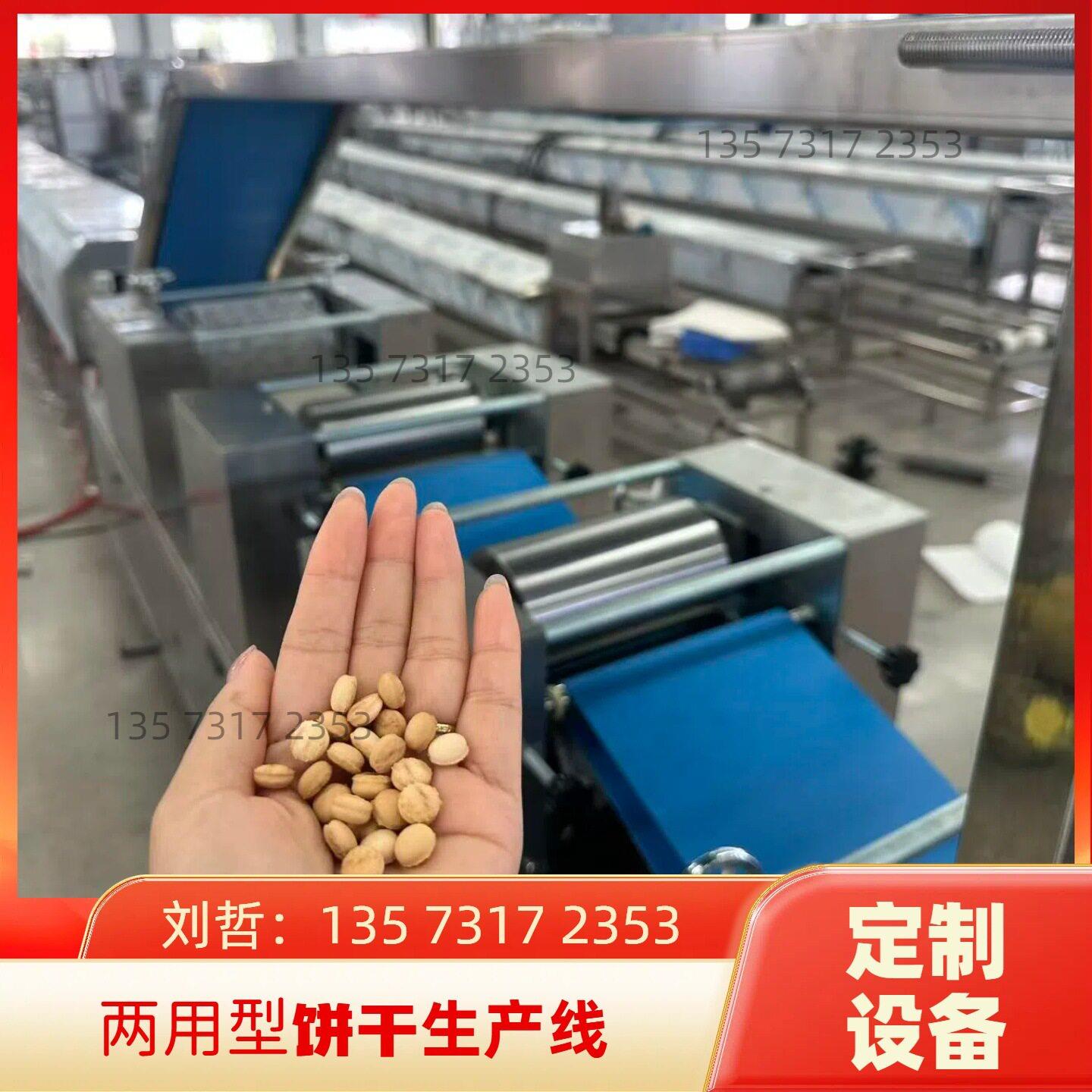 多功能型小型饼干生产线隧道烤炉式饼干机韧性酥性饼干一体机