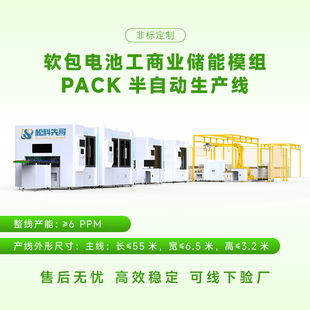 非标定制软包锂电池模组pack自动化装 配检测柔性聚合物电池生产线